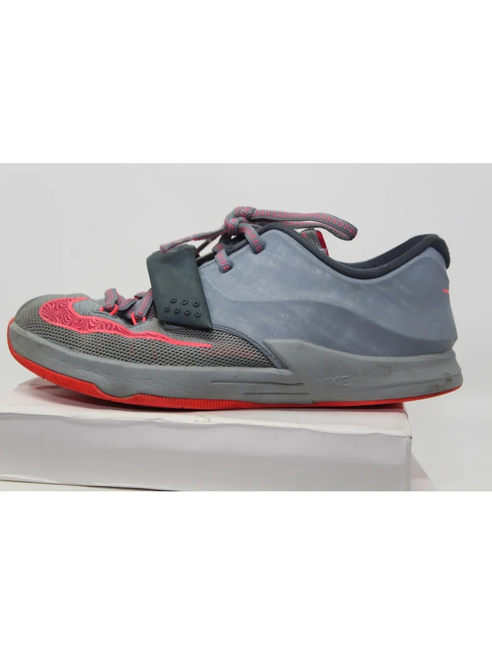 NIKE KD VII Gray & Pink Hyper Punch Shoes 669944-001 Sneakers SIZE 1.5Y Youth
